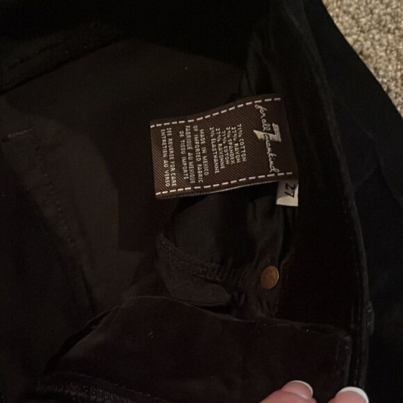 Black velvet Seven for all mankind pocketed pants size 27 - Picture 3 of 5